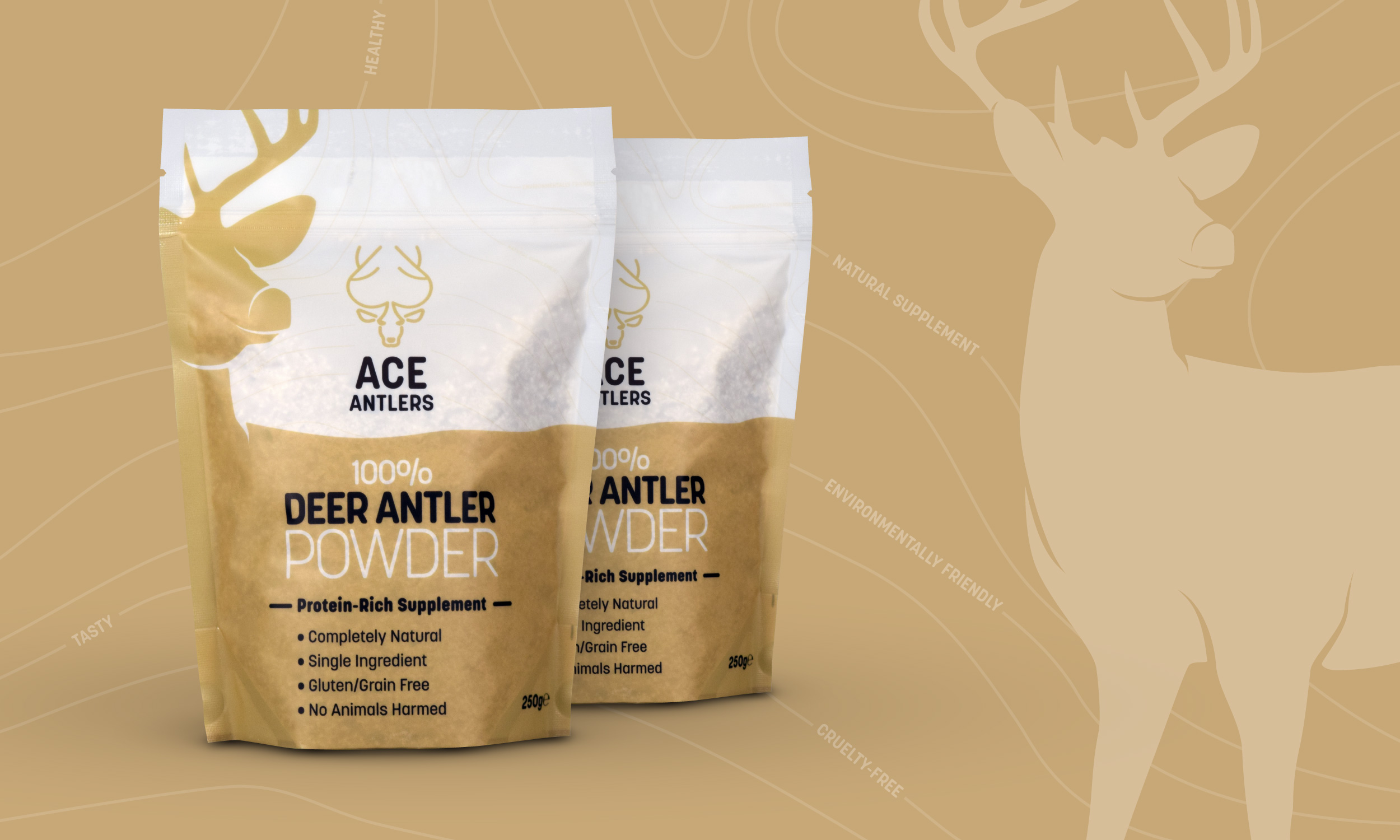 Ace Antlers Deer Antler Powder Pouch