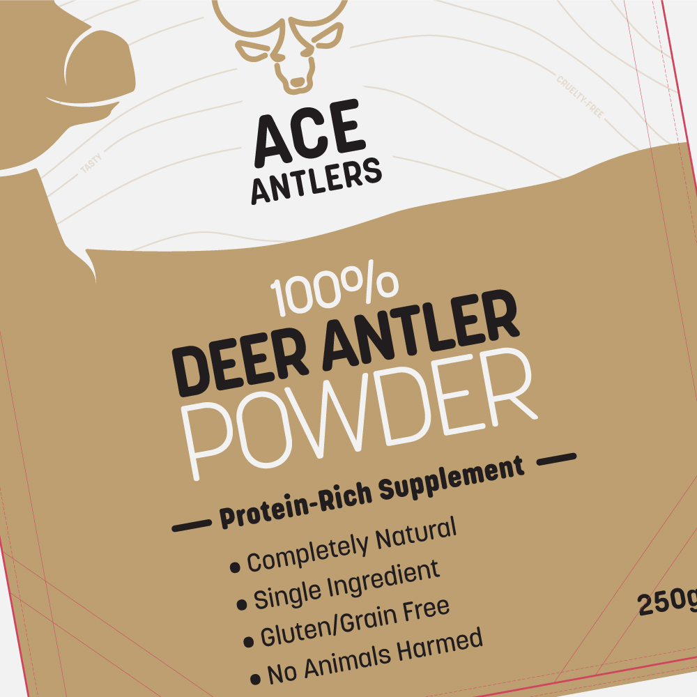 Ace Antlers pouch design detail